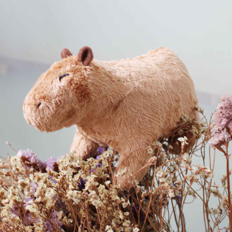 Mainan Mewah Capybara Hewan Simulasi Boneka Capybara Plushie Lucu Boneka Hewan Lembut Mainan Anak-anak Peluche Hadiah Natal