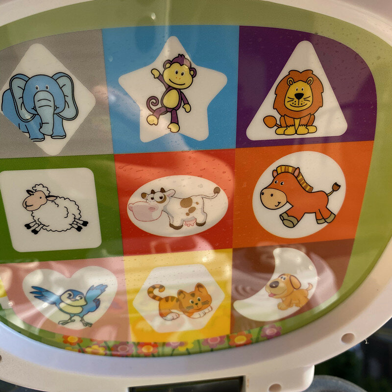 Botón de máquina de Educación Temprana de Color cognitivo con forma de Panda pequeño