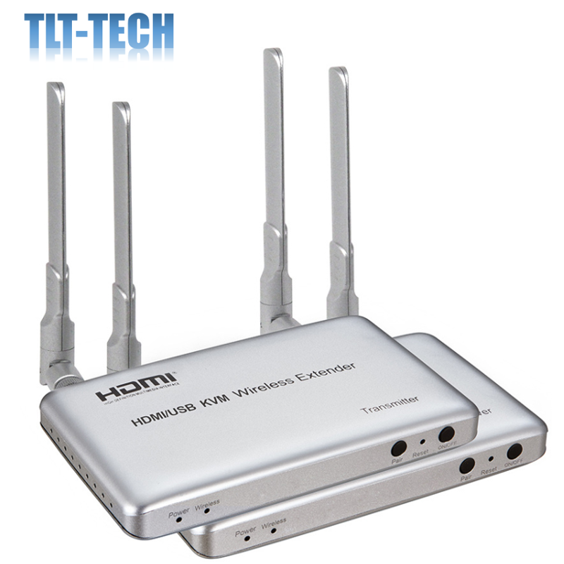 50M KVM HDMI Wireless Extender Audio Video Erweiterung Unterstützt 2,4G 5G 1 TX Sender 2RX Empfänger USB tastatur Maus PC Zu TV