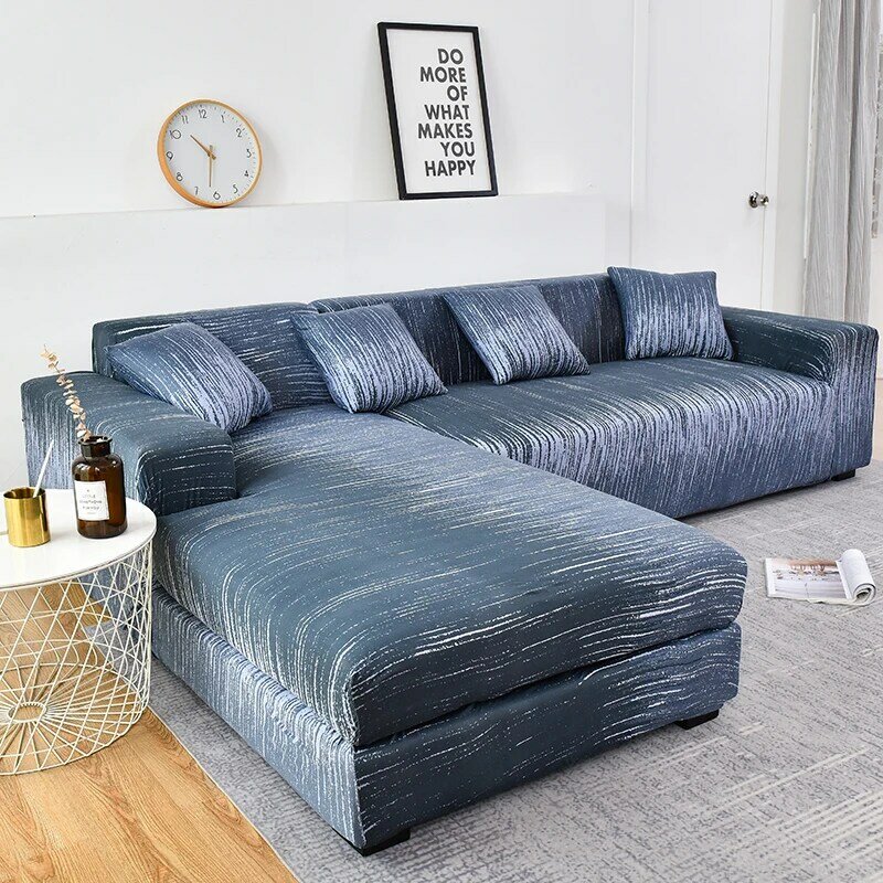 L-shape need zamów 2 sztuki narzuta na sofę bawełniane elastyczne pokrowce narzuta na sofę loveseat narożnik narzuta na sofę do salonu