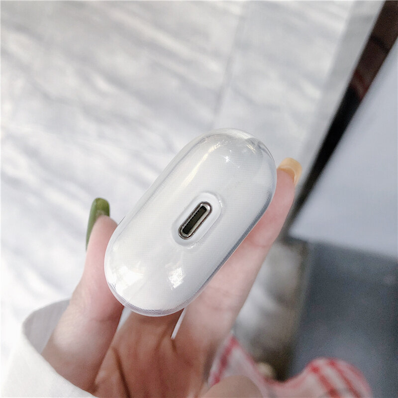 For AirPods 1 2 Hard TPU Protector Cover Transparen Box For Air Pods Wireless Earphone Clear Cases(AirPods Not Included)