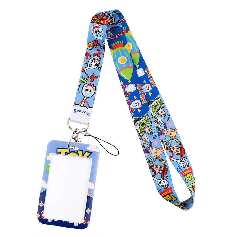 Correa de cuello LT1131 Toy Story para llavero, soporte para insignia, tarjeta de identificación, cuerda para colgar, cordón Lariat, accesorios para llaveros