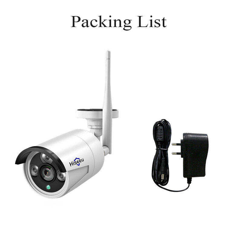Hiseeu 무선 CCTV 시스템용 보안 무선 IP 카메라, 5MP, 3MP, 1080P, 와이파이, 야외 방수 IP 카메라, Eseecloud 앱 보기