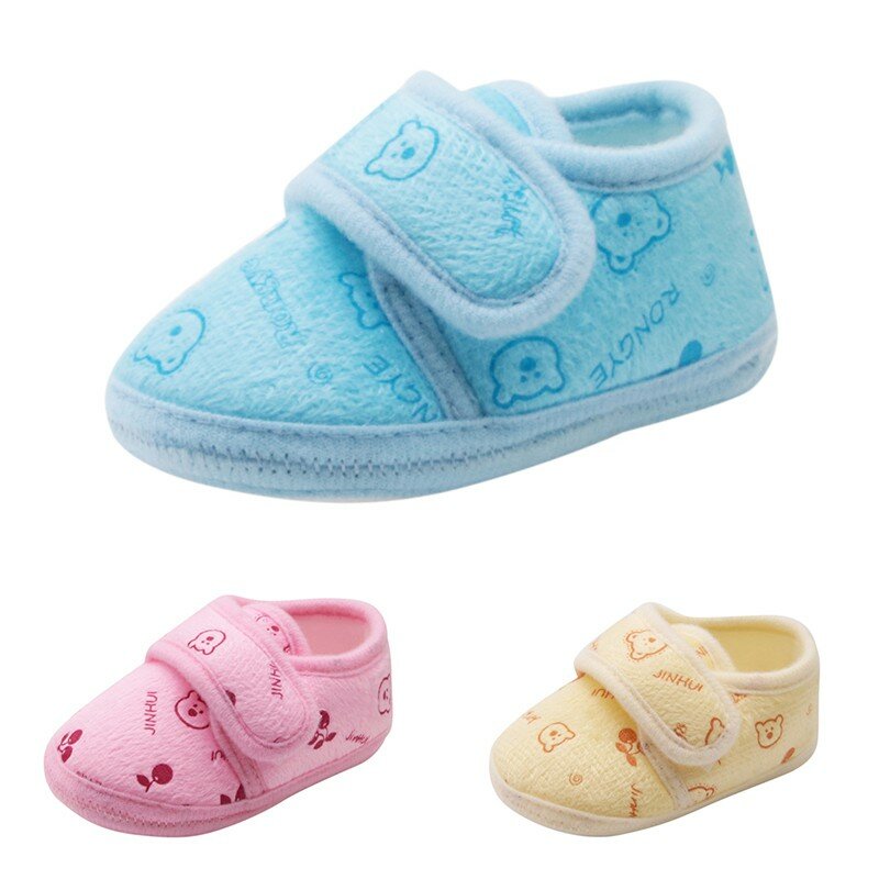 ผ้าฝ้ายเด็กทารกเด็กวัยหัดเดินBowknot Soft Anti-Slipรองเท้าCrib 0-18เดือน