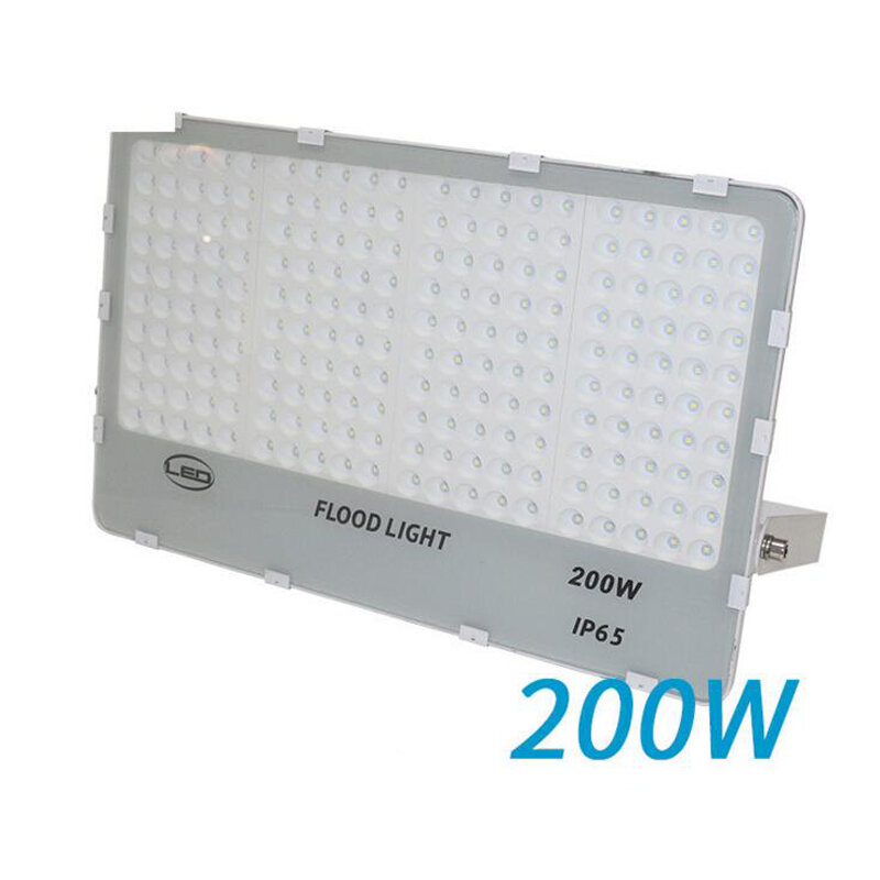 20 Buah Lampu Sorot Eksterior LED Foco Ultratipis 200W Lampu Sorot Taman AC85-265V Reflektor Tahan Air IP66 Lampu Sorot Dinding Luar Ruangan