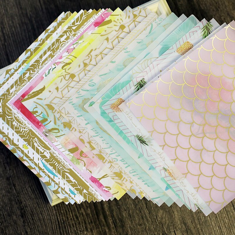 25 packs Paper Pack Collection | 6" Unique litmus Bronzing Papers for Scrapbooking, Cardmaking, Gifts and All of Your DIY Crafti