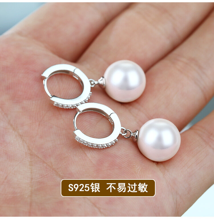 Lbyzhan-真珠のイヤリング,2020本物の天然の淡水真珠,結婚祝いのジュエリー925
