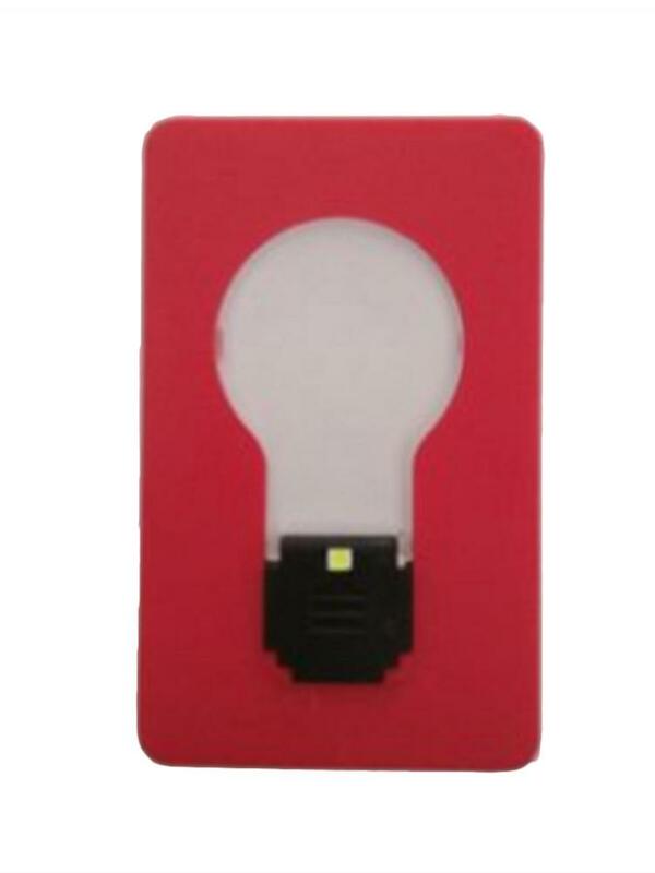 Mini LED Card Pocket Light Bulb Wallet Light Novelty Lighting Portable 3V CR1216 Lamp Credit Card Size Home Illumination Decor