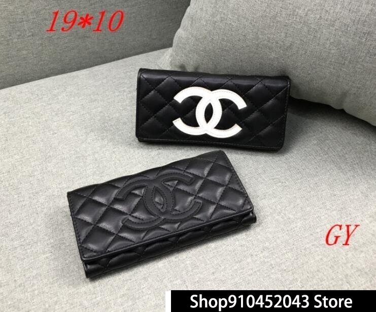 Marque de créateur de luxe Chanel portefeuille femmes sacs à main noir à deux volets portefeuille fermeture éclair porte-monnaie C226