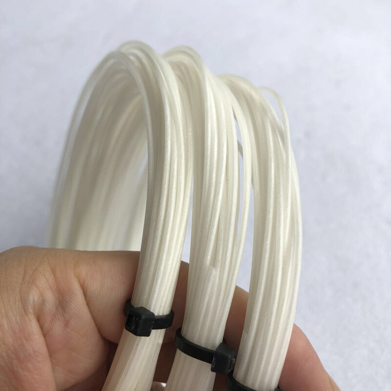 1 pc free shipping 12M White color tennis string soft feeling 1.30mm tennis rackets string elastic training durable tennis