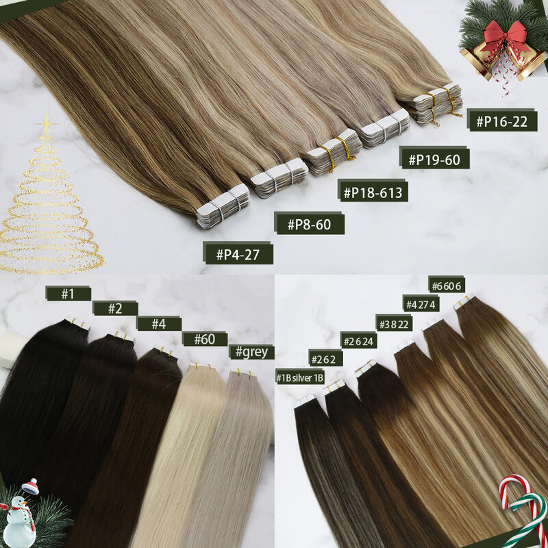 VeSunny cinta en extensiones de cabello humano, Balayage negro, Ombre, marrón oscuro, Balayage, rubio caramelo, cabello liso
