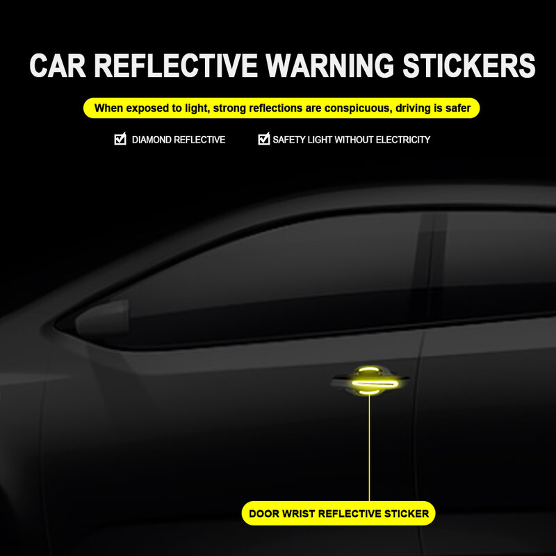 Door Handle Sticker 3D Carbon Fiber Car Door Handle Paint Scratch Protector Sticker Auto Door Handle Scratch Cover Universal CSV