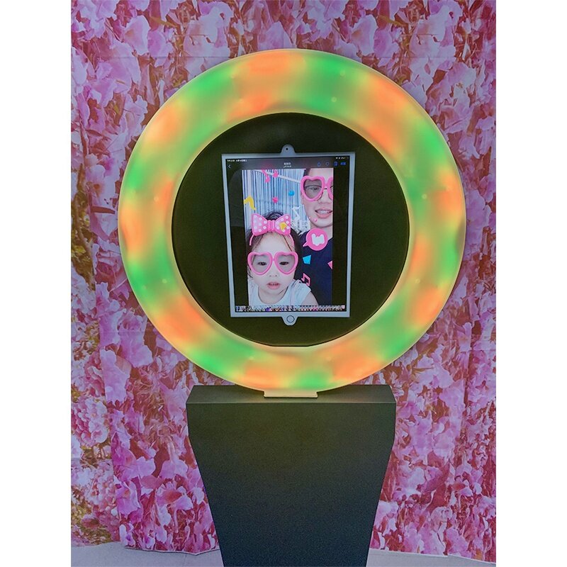 360 graus de rotação portátil anel luz ipad selfie foto cabine suporte caso quiosque concha fotocabine foto cabine máquina