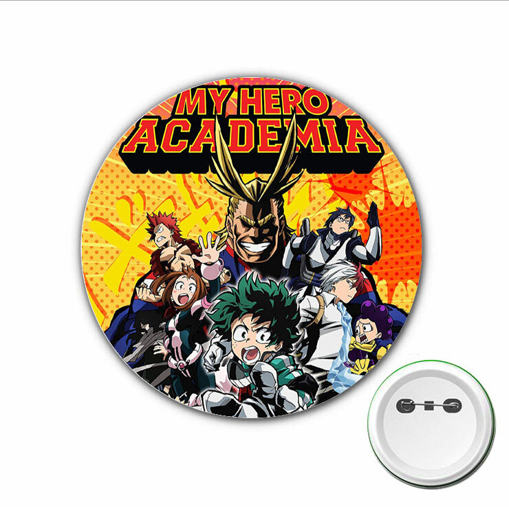 3pcs anime My Hero Academia Badge Midoriya Izuku Cosplay Pinos Broche para Roupas Acessórios Mochilas sacos Emblemas Botão