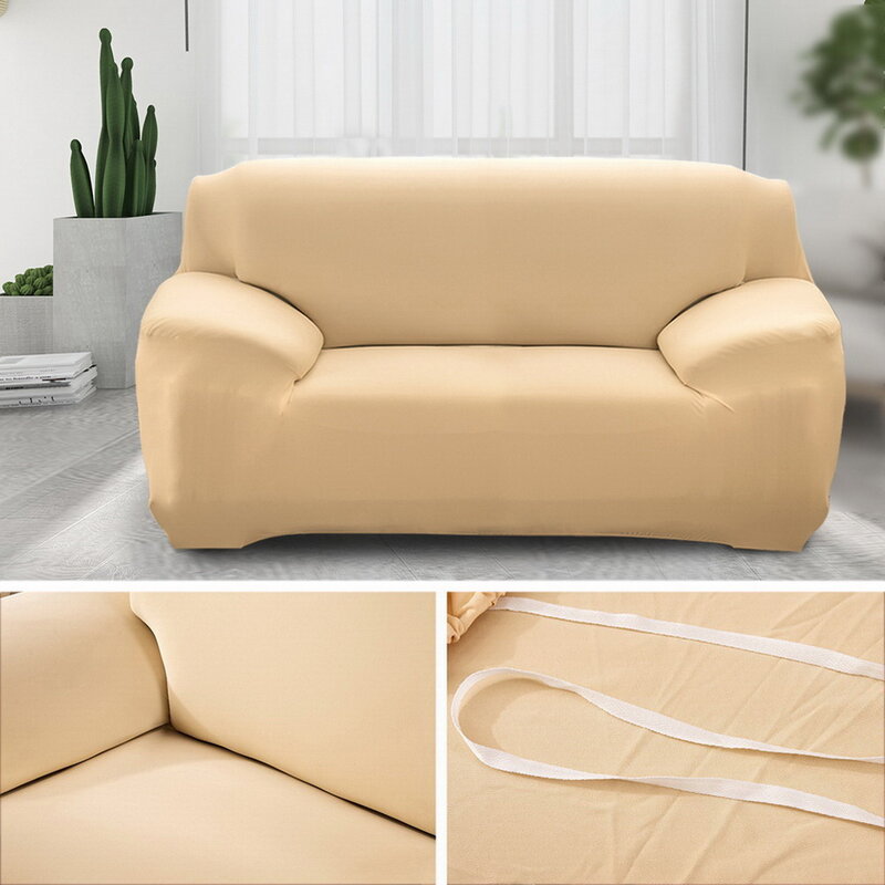 Elastic Sofa Covers For Living Room All-inclusive Non-slip Couch Slipcover Solid Color Spandex Seat Couch Covers 1/2/3/4-seater