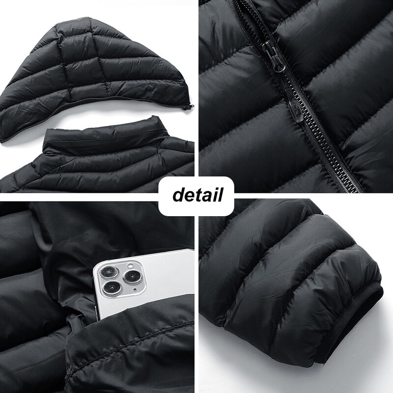 캐주얼 후드 분리형 파카 아웃도어 방풍 자켓 남성용, 두껍고 따뜻한 패션 파카, 2021 겨울