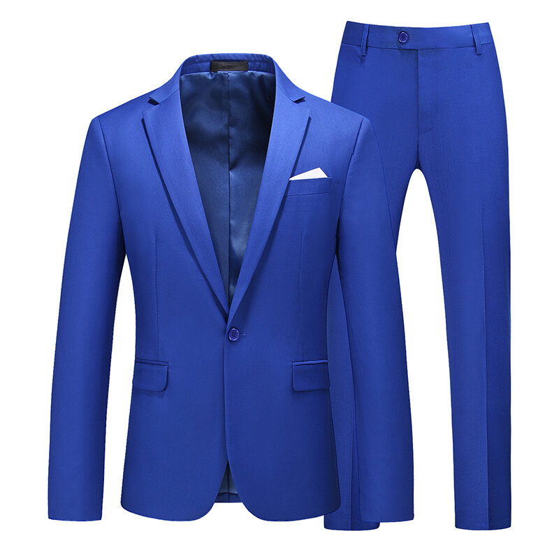Conjunto de blazer masculino, conjunto de ternos de escritório, homme, 2 peças, casaco plus size, calças formais, jantar, casamento, noivo, 5xl 6xl