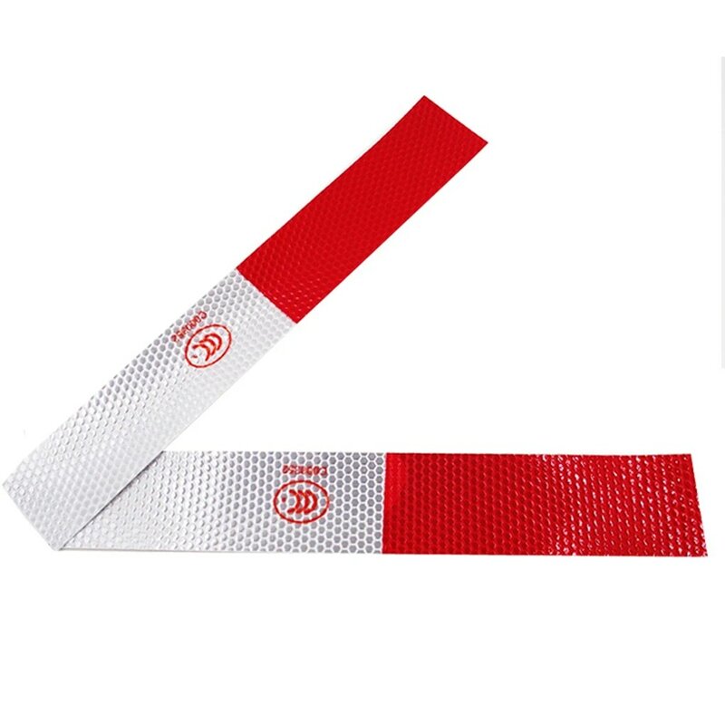 Auto Night Self-adhesive Reflective Strip Red-White Car Truck Trailer Safety Warning Tape Stickers