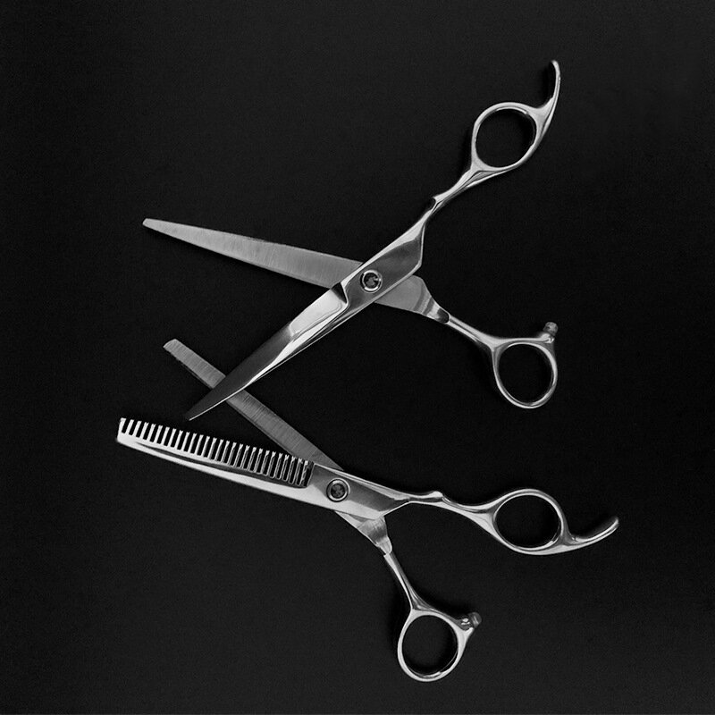กรรไกรสแตนเลสสำหรับผมบางและตัด Clipper 6นิ้ว Hairdressing ผลิตภัณฑ์ตัดผมตัดขนตัดผมตัด