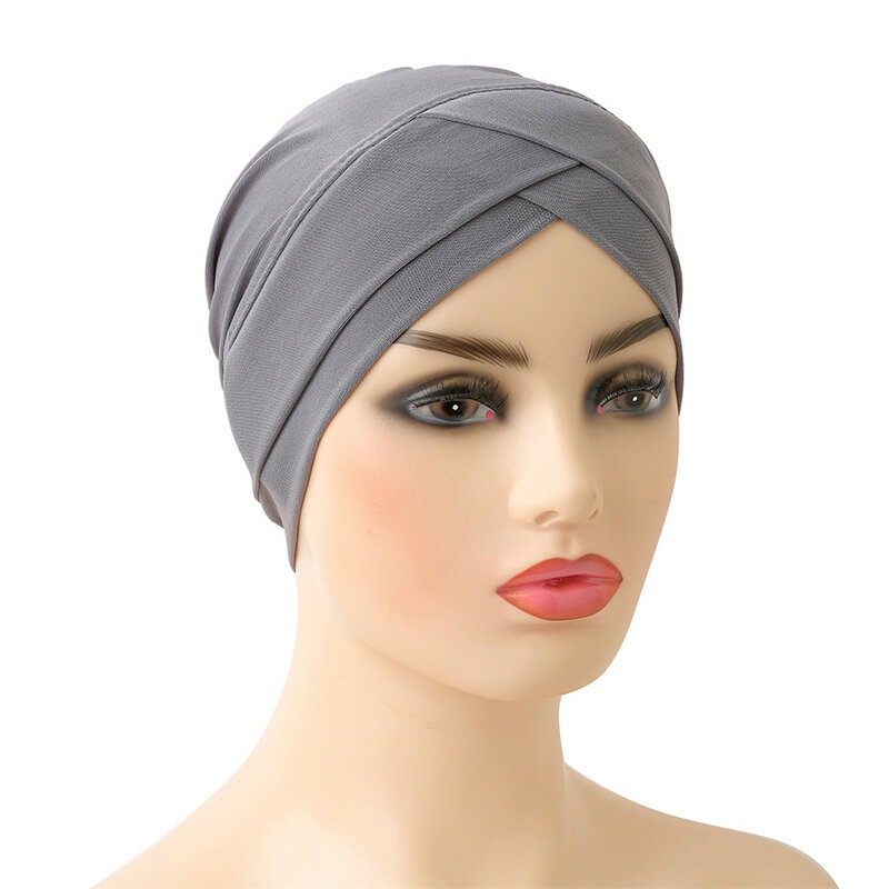 Moslim Vrouwen Hijab Tulband Effen Kleur Chmeo Cap Hoed Islamitische Hoofddoek Wrap Arabische Beanie Bonnet Haaruitval Cover Stretch hoofddoek