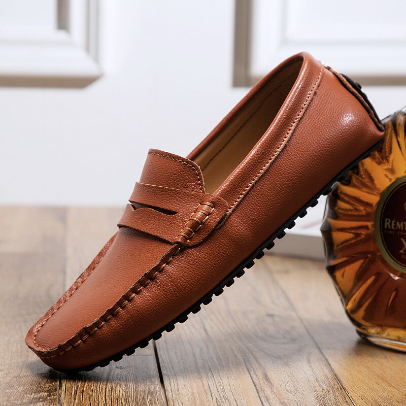 Gommino – mocassins en cuir pour homme, chaussures de conduite, souples, de haute qualité, grande taille 38-49, mode printemps-automne