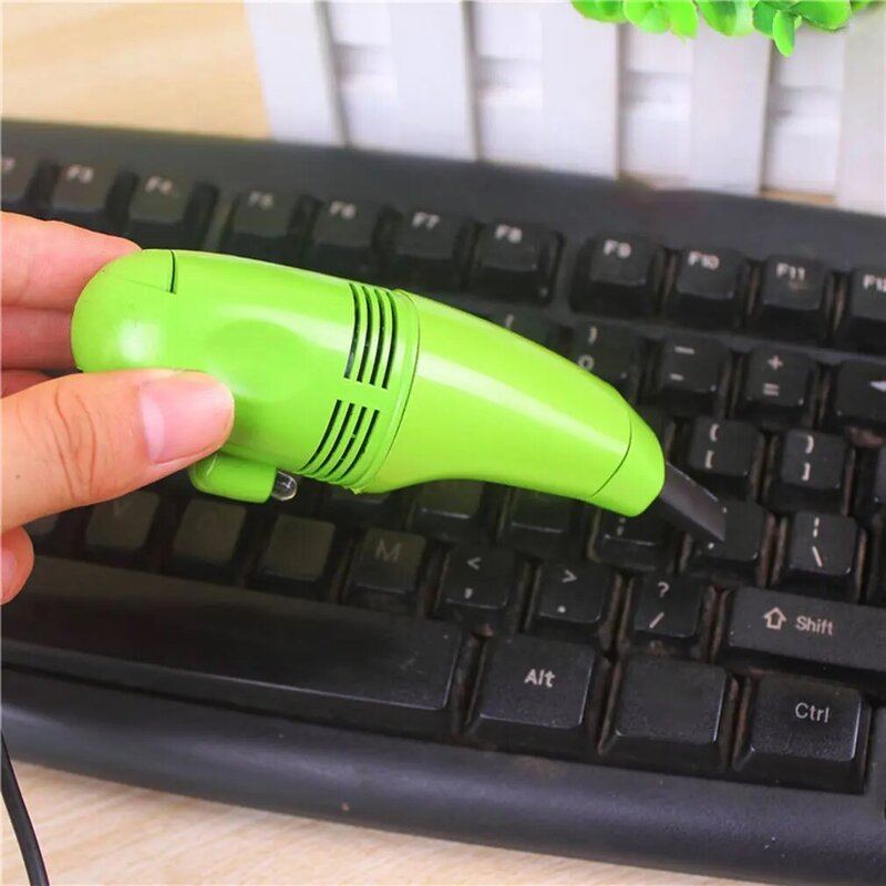 실용적인 휴대용 컴퓨터 진공 USB 키보드 클리너 PC 노트북 브러시 먼지 청소 키트 임의의 색상, 1 개