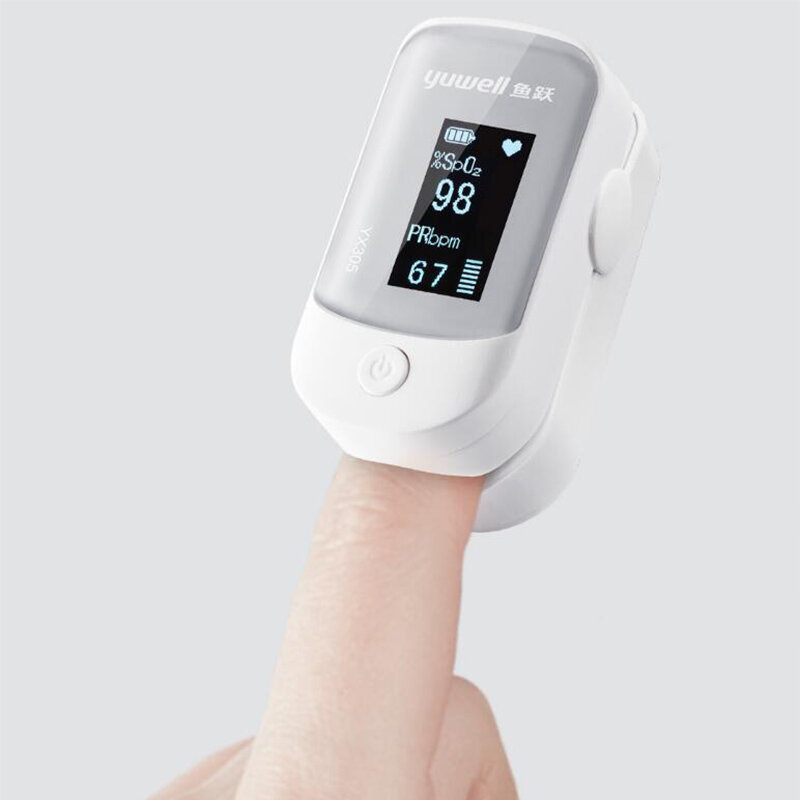 Original Xiaomi Yuwell Oximeter OLED screen Digital Fingertip Pulse Care High-speed sensor Auto power off health for family