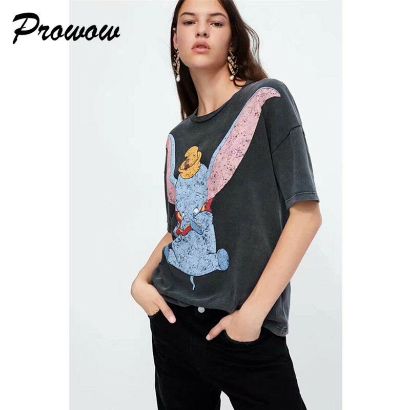 Moda de verano camiseta de Harajuku para mujer streetwear de dibujos animados Mickey algodón o-Cuello Casual camiseta streetwear tops de talla grande
