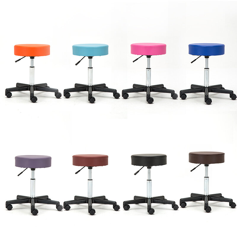 Massaggio Rolling Salon Chair regolabile in altezza Medical Clinic Tattoo Spa sgabello girevole con ruote sedile in ecopelle