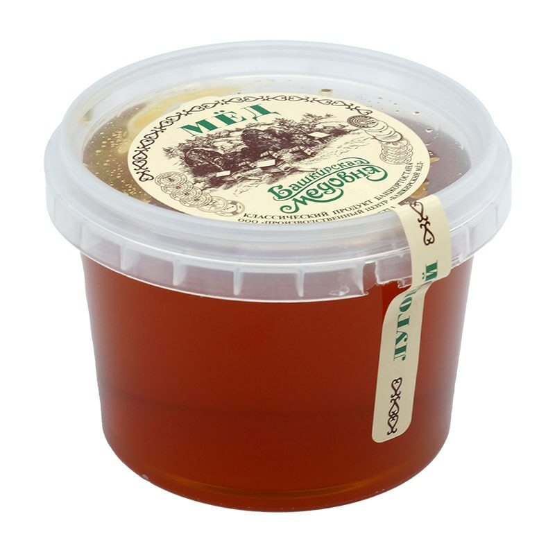 Honig Bashkir natürliche blume Bashkir honig 400 gramm kunststoff jar sweets Altai gesundheit lebensmittel Süßigkeiten Zucker