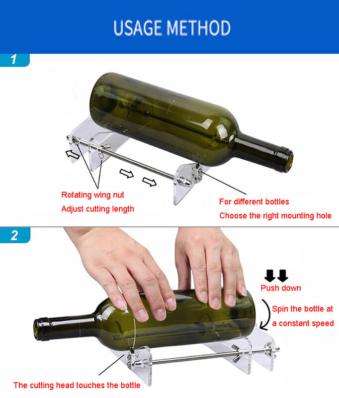 Dla VIP upuść fajne szkło przyrząd do rozcinania butelek narzędzie kreatywne DIY narzędzia tnące maszyna okrągłe wino piwo dla rzemiosła grafika