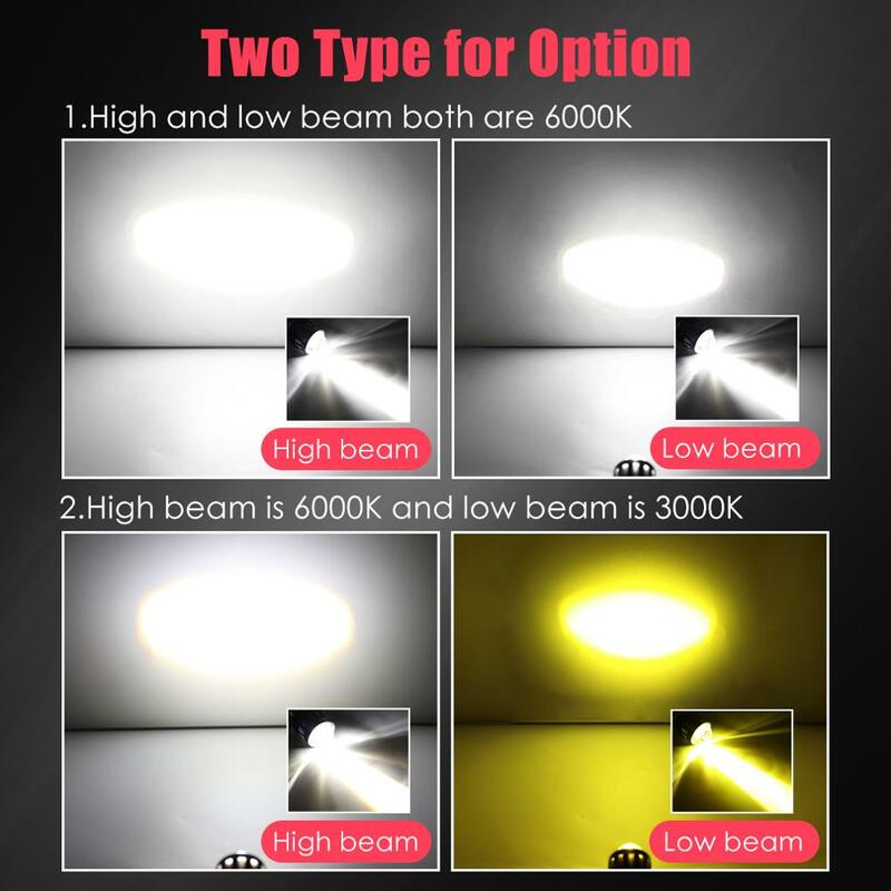 Ampoules de phare de Moto LED H4 H6 BA20D, lentille CSP, blanc, jaune, lampe Hi Lo, accessoires de Scooter, antibrouillard 12V, 10000lm