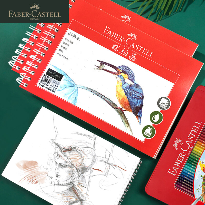 Faber castel lápis colorido 230g, livro especial de pintura a óleo/aguarela de textura fina 32k/16k/8k