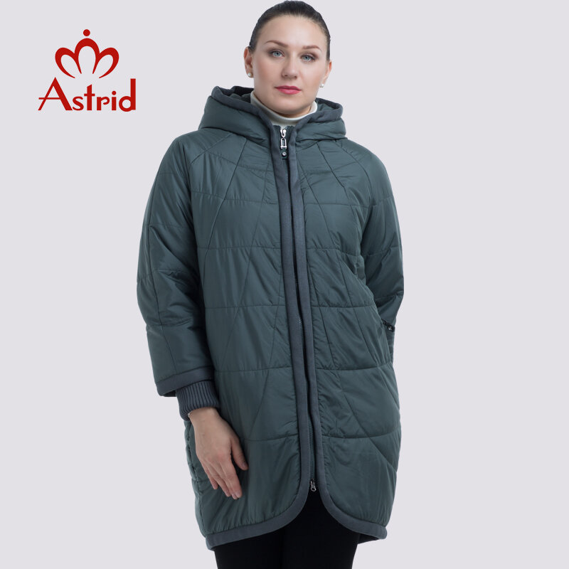 Jaket Musim Dingin Baru 2022 Mantel Jaket Wanita Ukuran Besar Bertudung Ritsleting Wanita Pakaian Musim Gugur 5XL Pakaian Parka Hangat Solid Panas AM-2075
