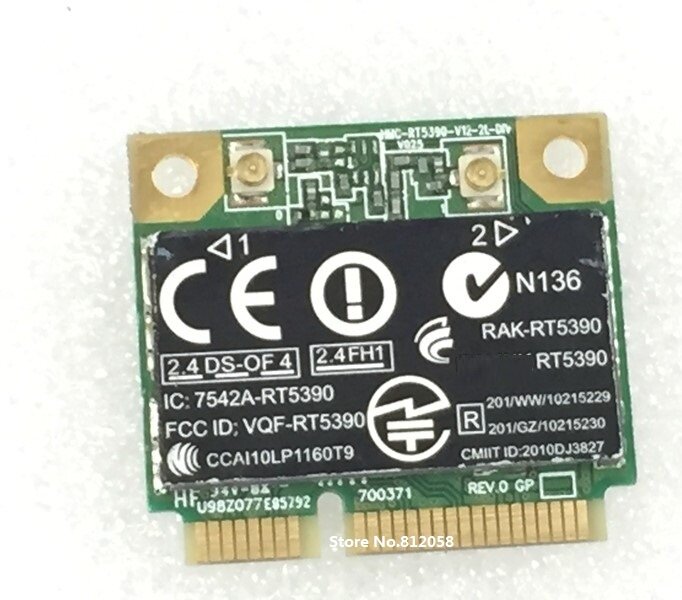 ใหม่ RALINK RT5390 Half Mini PCI-E Wireless Card สำหรับ HP 436 435 431 4230S 4330S สำหรับ COMPAQ CQ57 g7 SPS 630703-001 629883-001