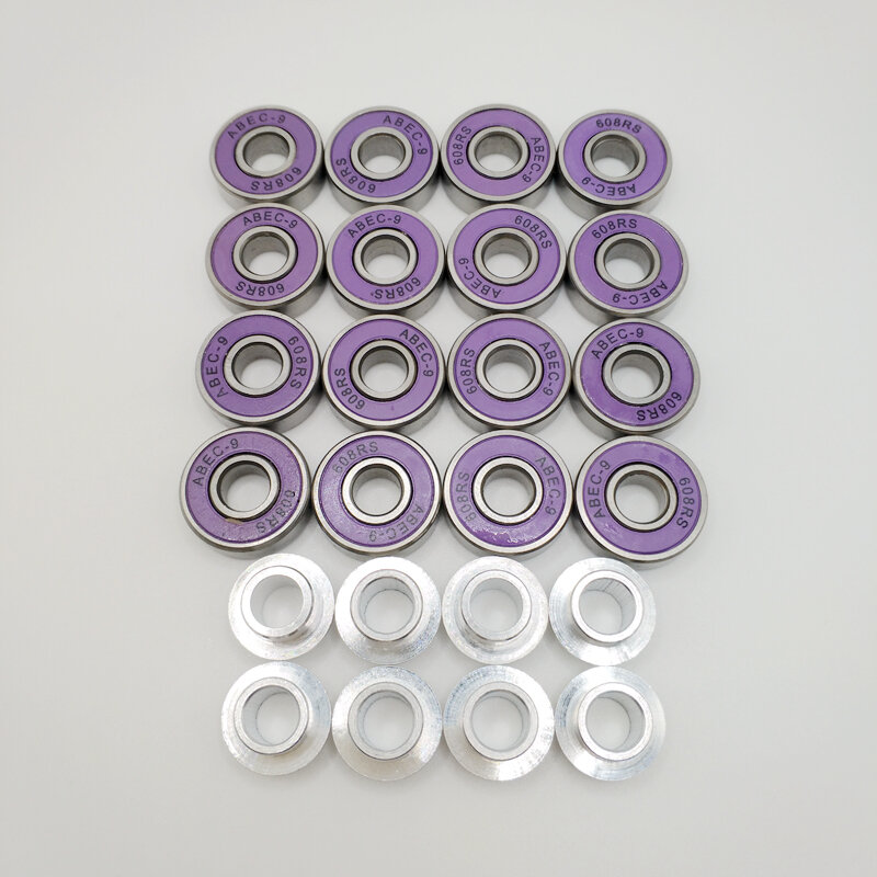 Free shipping skate bearing abec-7 22x8x7 mm purple color