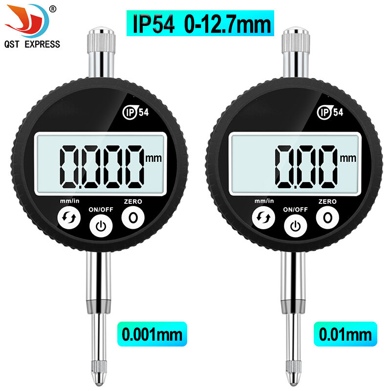 Водонепроницаемый цифровой индикатор IP54, Электронный микрометр 0-12,7 мм, 0,001 мм, 0,00005 дюйма, метрический циферблатный индикатор