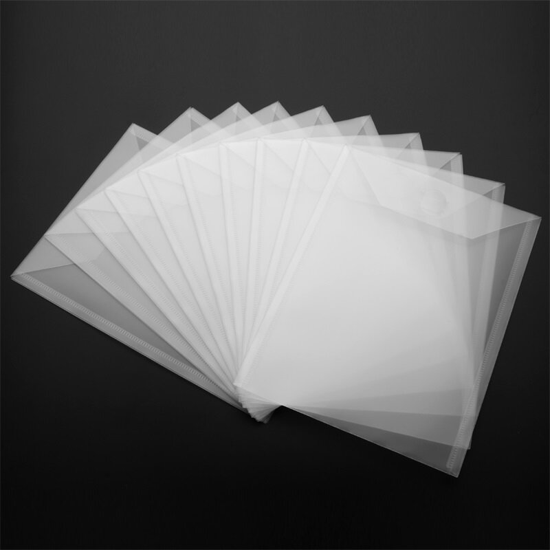 10pcs/set 18x24cm / 18x13cm Transparent Plastic Folder Bags For Storage Cutting Dies Stamps Embossing Folders Organizer Holders