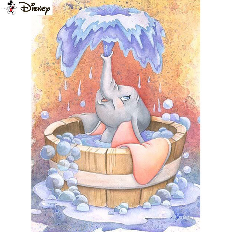 Peinture en diamant thème «Dumbo du dessin animé», broderie complète Disney, points de croix, motifs strass, décor de maison inachevé, A30864