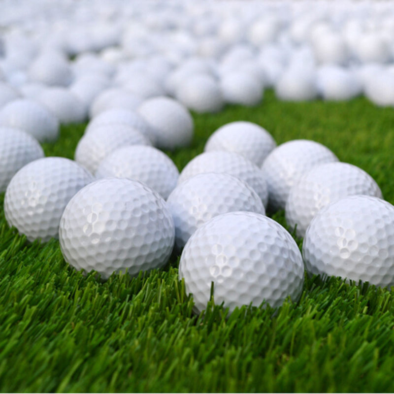 Nowy 10 sztuk piłki golfowe boisko sportowe biała guma syntetyczna piłka golfowa kryty odkryty praktyka pomoce szkoleniowe Drop Shipping