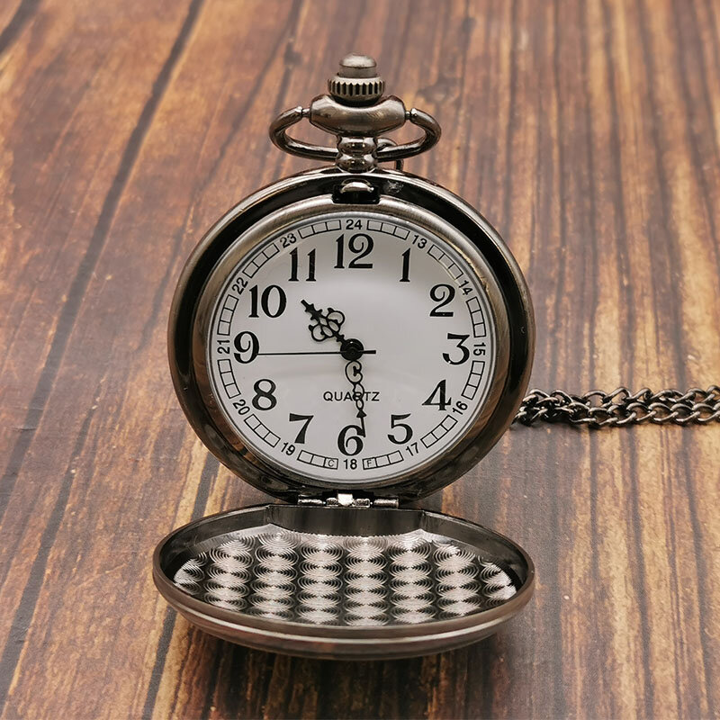 Часы наручные с пятиугольной звездой для мужчин и женщин, креативные дизайнерские карманные бронзовые ретро-часы с цепочкой на свитер, с подвеской