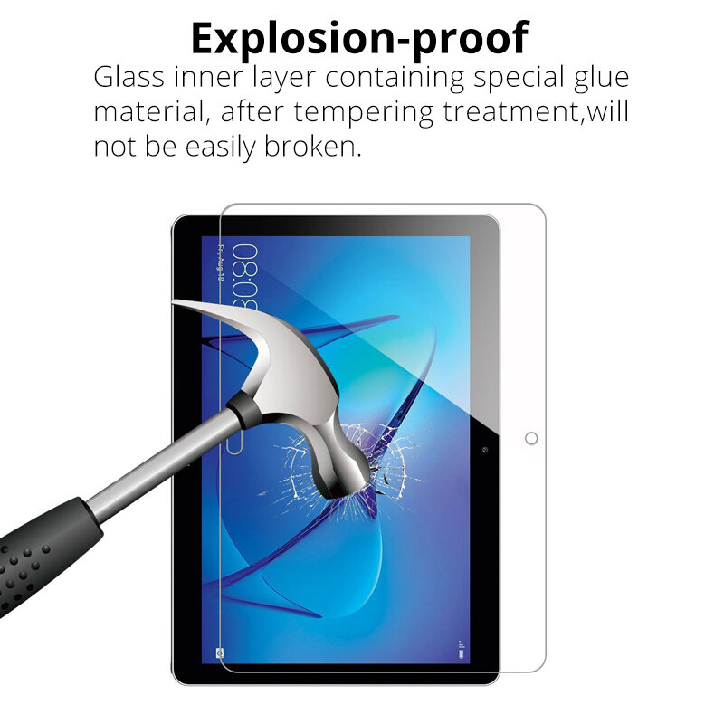 Protector de pantalla de cristal templado película para Huawei MediaPad M6 10,8 8,4 M5 Lite 10,1 M3 8,0 T5 10 T3 9,6 T3 7,0 WiFi 3G T1 7,0 701U