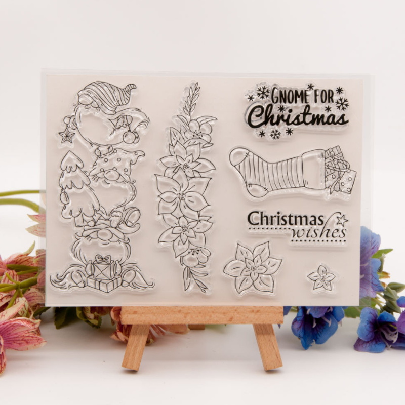 Рождественские пожелания, прозрачный силиконовый штамп, сделай сам, скрапбукинг, резиновая раскраска, рельефный дневник, декоративный шаблон, многоразовый, 10,5*14,5 см