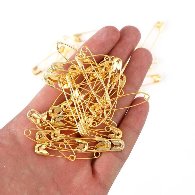 100Pcs Silver/Gold/Black Iron Safety Pins DIY Sewing Tools Accessory Large Safety Pin Small Brooch Apparel Accessories