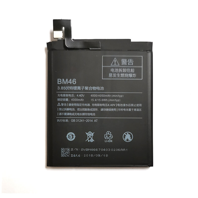 OHD 원래 BM46 배터리 리얼 4000mAh Xiaomi Redmi 참고 3/참고 3 프로 교체 전화 배터리 무료 도구