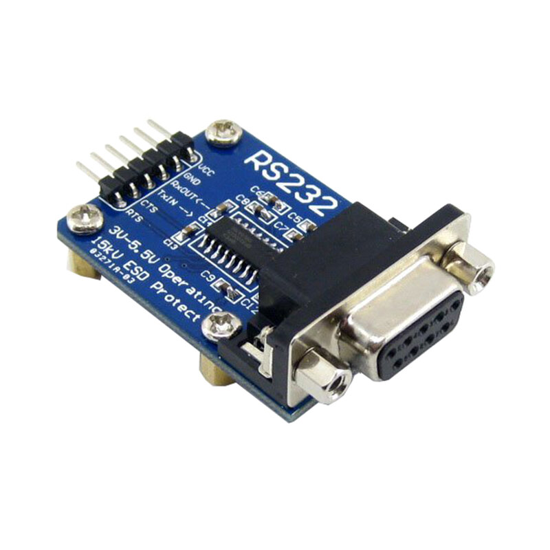 RCmall 5Pcs RS232 to Serial Port Module Contains RS-232 Transceiver and DB9 Connector 3V - 5.5V RS232 Board