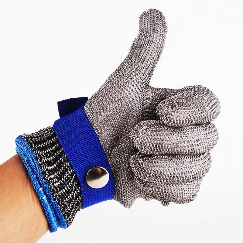 Stainless Steel Grade 5-9 Anti-cut Wear-resistant Slaughter Gardening Hand Protection Labor Insurance Steel Wire Gloves 2PCS