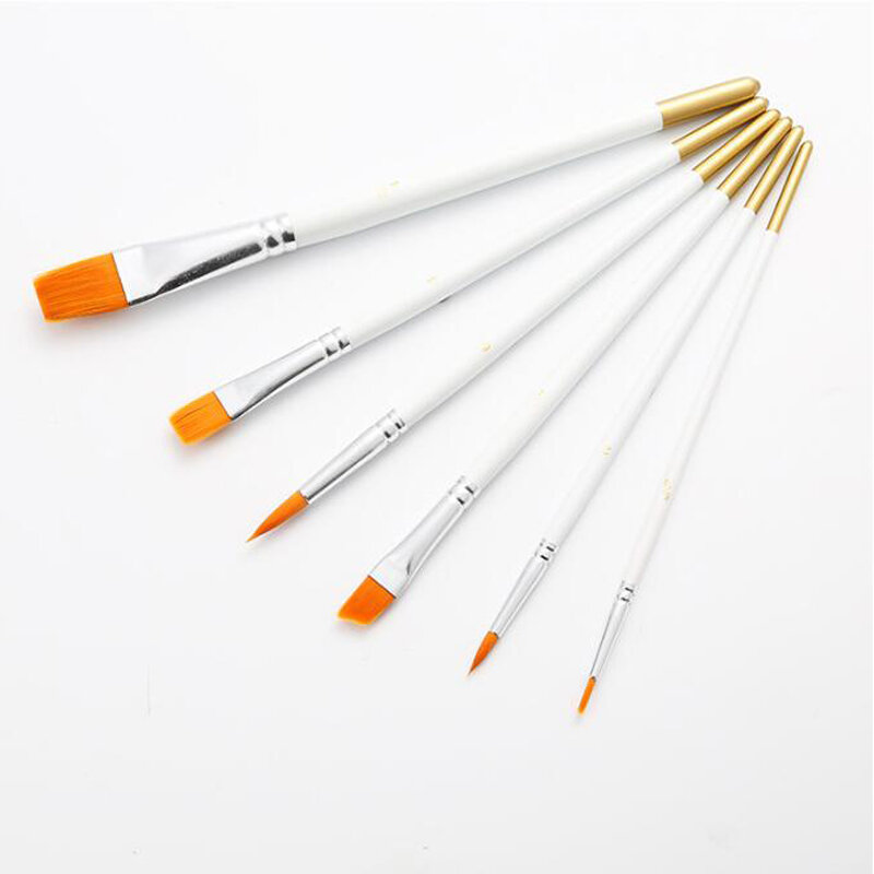 Set di pennelli da 6 pezzi pennelli per artisti pennelli per pittura per olio acrilico penna ad acquerello forniture professionali per artigianato artistico per bambini