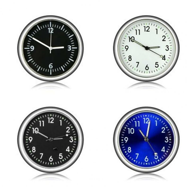 便利な車の時計使いやすい取り付け耐久性のあるeletic発光時計車の自己粘着時計