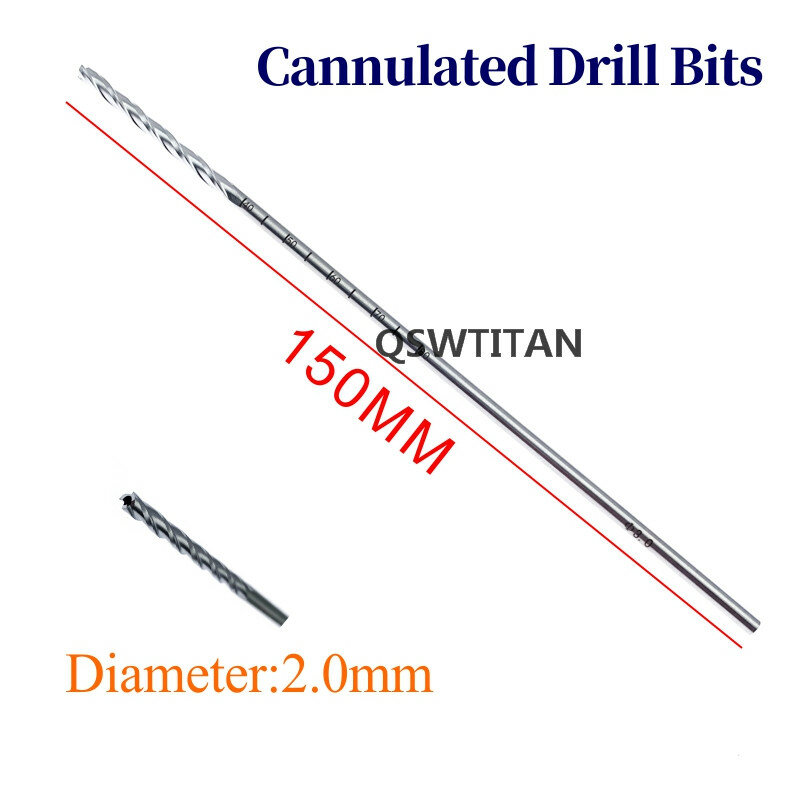 Cannulated Drills Stainless steel 2.0mm-3.5mm Cannulated Drill Bits Hollow Orthopedics Practice Instruments